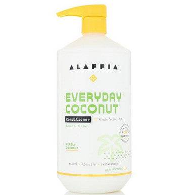 Expires June 2024 Clearance Alaffia Everyday Coconut Conditioner Purely Coconut 950mL - YesWellness.com