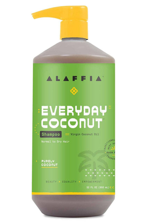 Alaffia Everyday Coconut Shampoo - Purely Coconut 950mL - YesWellness.com