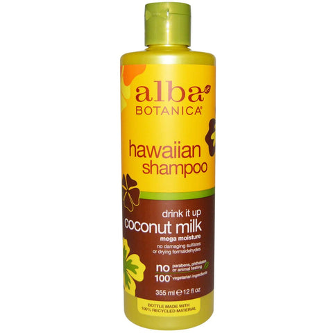 Alba Botanica Natural Hawaiian Shampoo Drink It Up Coconut Milk 355 ml - YesWellness.com
