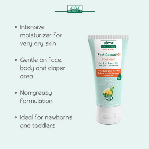 Aleva Naturals Baby First Rescue Calendula Skin Cream 50mL - YesWellness.com