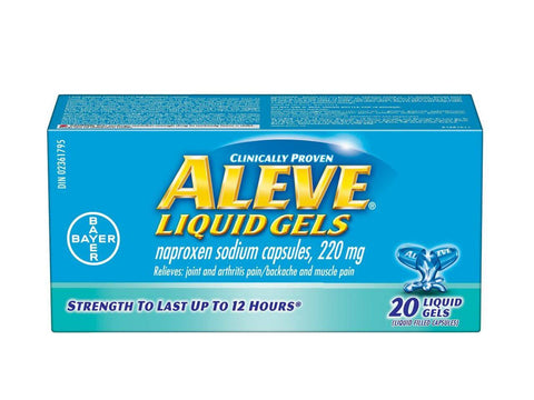 Expires April 2026 Clearance Aleve 220mg 20 Liquid Gels