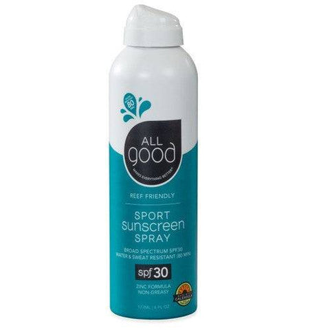 All Good Sport Sunscreen Spray SPF 30 177mL - YesWellness.com