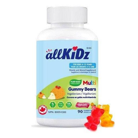 allKiDz Multi Gummy Bears Vegetarian 90 Gummy Bear - YesWellness.com