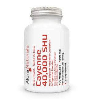 Expires May 2026 Clearance Alora Naturals Cayenne 40,000 SHU 500 mg 90 Vegetarian Capsules