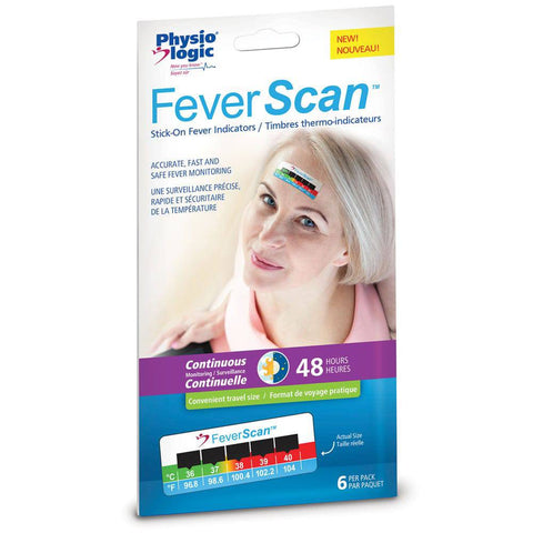 AMG Medical PhysioLogic Fever Scan Stick-On Fever Indicators 6 per pack - YesWellness.com