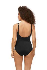 Amoena Asian Garden Half-Bodice High Neck Swimsuit - Black & Star White , 10C - YesWellness.com