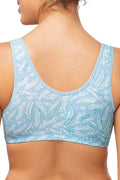 Amoena Frances Soft Cup Front Fastening Post Surgical Bra - Blue - YesWellness.com