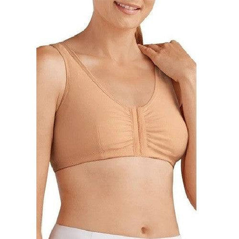 Amoena Frances Soft Cup Front Fastening Post Surgical Bra - Nude - YesWellness.com
