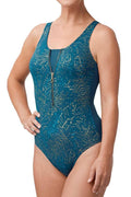 Amoena Futuna One Piece Swimsuit with Zipper Front - YesWellness.com