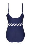 Amoena Infinity Pool One-Piece Swimsuit - Deep Blue/Star White - YesWellness.com
