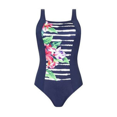 Amoena Maritime Meadow Full Bodice Swimsuit - Maritime/Flowers - YesWellness.com