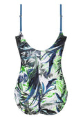 Amoena Modern Jungle One-Piece Swimsuit - Twilight Blue/Leafy Green - YesWellness.com