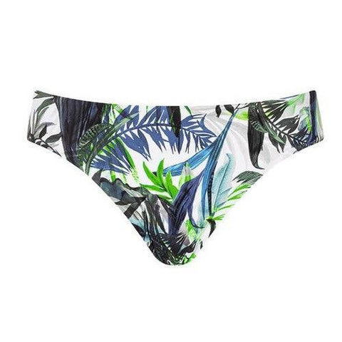 Amoena Modern Jungle Reversible Swim Panty - Twilight Blue/Leafy Green - YesWellness.com