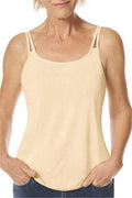 Amoena Valletta Tank Top with Built-in Mastectomy Bra - Sand (Nude) - YesWellness.com