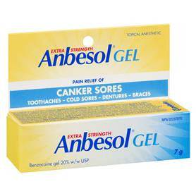Anbesol Exra Strength Gel 20% Topical Anesthetic 7g - YesWellness.com