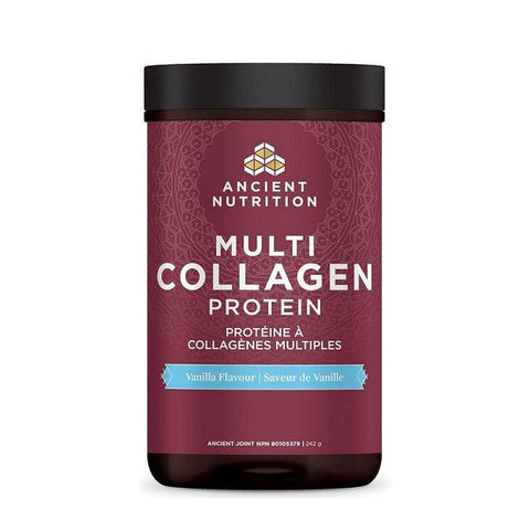 Expires July 2024 Clearance Ancient Nutrition Multi Collagen Protein Vanilla 242g - YesWellness.com