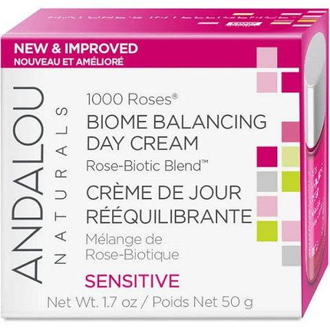 Andalou Naturals 1000 Roses Biome Balancing Day Cream 50g (Formerly 1000 Roses Beautiful Day Cream) - YesWellness.com