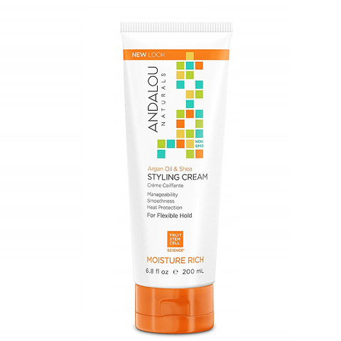 Andalou Naturals Argan Oil & Shea Styling Cream for Flexible Hold 200 ml - YesWellness.com