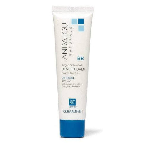 Andalou Naturals Clear Skin Argan Stem Cell BB Benefit Balm Untinted SPF30 58 ml - YesWellness.com
