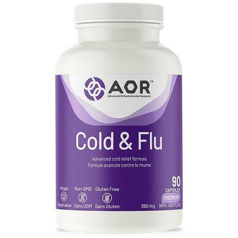 AOR Cold & Flu Advanced Cold Relief Formula 90 Capsules - YesWellness.com