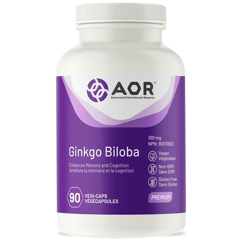 Expires February 2026 Clearance AOR Ginkgo Biloba 90 Vegi Caps