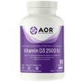 AOR Vitamin D3 2500 IU 60 Capsules - YesWellness.com