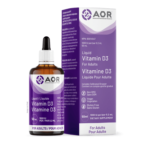 Expires December 2025 Clearance AOR Vitamin D3 Liquid Adult 1000IU per 0.2ml 50mL