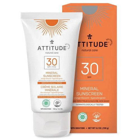 Attitude Adult Mineral Sunscreen SPF 30 Orange Blossom 150 g - YesWellness.com