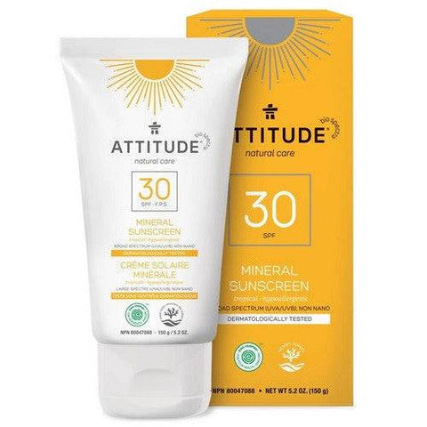 Attitude Adult Mineral Sunscreen SPF 30 Tropical 150 g - YesWellness.com