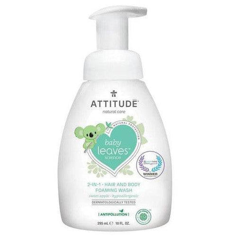 Attitude Baby Leaves 2-in-1  Natural Shampoo & Body Wash Sweet Apple 295 mL - YesWellness.com