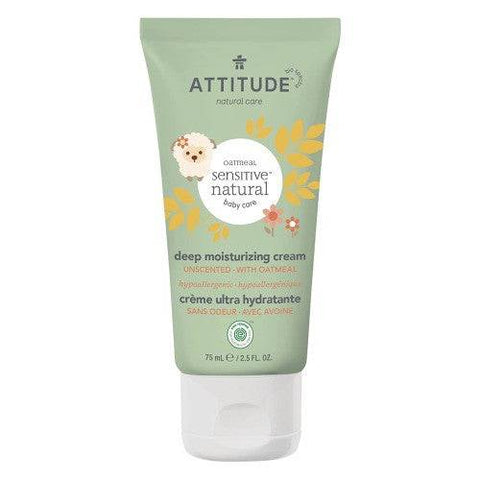 Attitude Baby Oatmeal Sensitive Natural Baby Care Deep Moisturizing Cream - Unscented 75mL - YesWellness.com