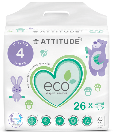 Attitude Biodegradable Baby Diapers - YesWellness.com