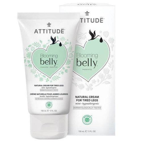 Attitude Blooming Belly Natural Cream for Tired Legs Mint 150 ml - YesWellness.com