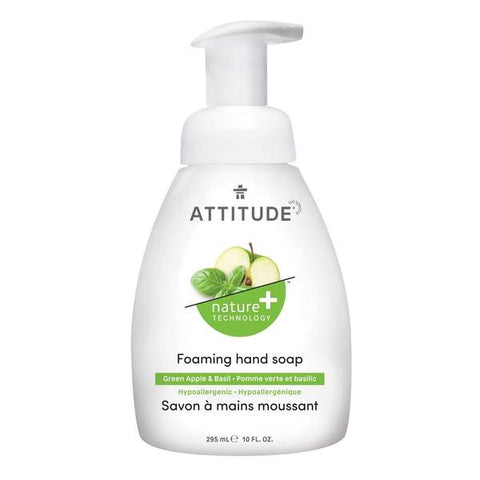 Attitude Foaming Hand Soap Green Apple & Basil - YesWellness.com