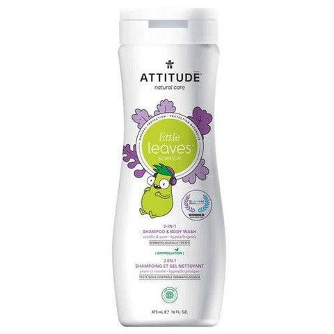Attitude Little Leaves 2-in-1 Shampoo & Body Wash Vanilla & Pear 473 ml - YesWellness.com