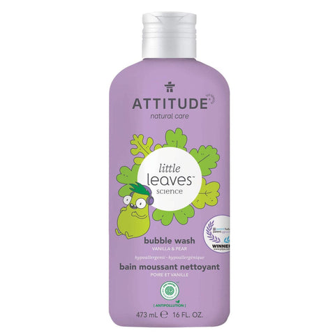Attitude Little Leaves Bubble Bath - Vanilla & Pear 473 ml - YesWellness.com