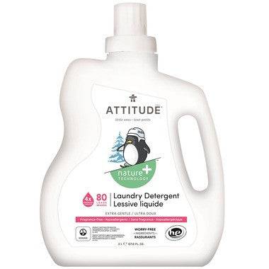 Attitude Little Ones Nature+ Laundry Detergent Extra Gentle - Fragrance-Free 2L (80 Loads) - YesWellness.com