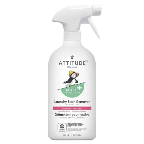 Attitude Little Ones Nature + Laundry Stain Remover - Unscented 800 ml - YesWellness.com