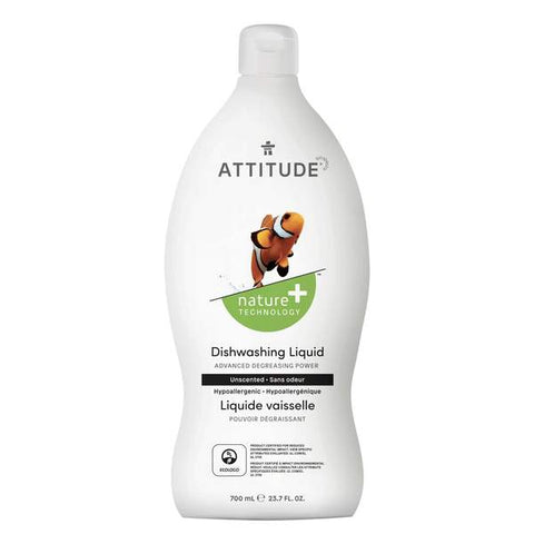 Attitude Nature + Dishwashing Liquid Unscented - YesWellness.com