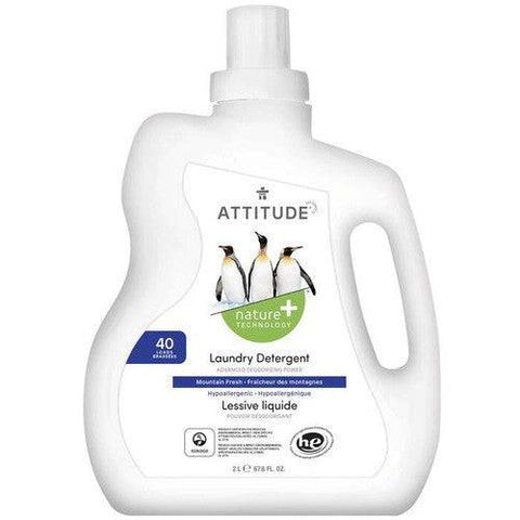 Attitude Nature+ Technology Laundry Detergent Mountain Fresh 40 Loads 2 L - YesWellness.com