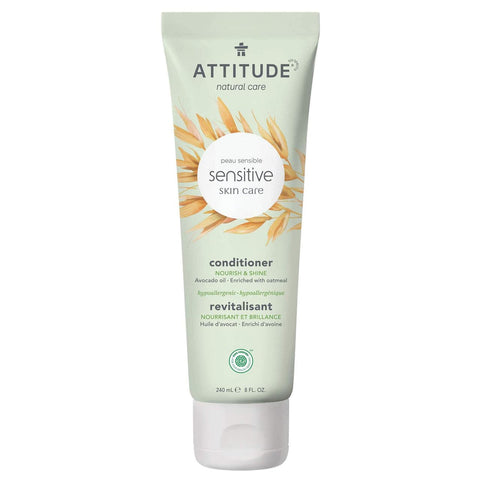 Attitude Sensitive Skin Care Conditioner Nourish & Shine Avocado Oil 240mL - YesWellness.com