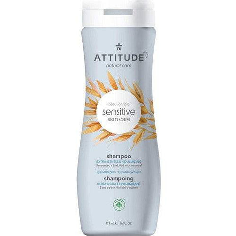 Attitude Sensitive Skin Care Shampoo Extra Gentle & Volumizing Unscented 473mL - YesWellness.com