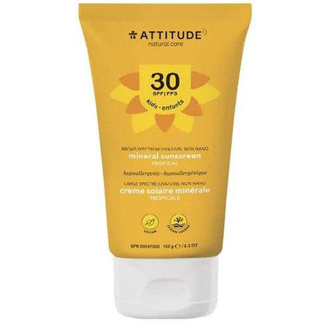Attitude SPF 30 Kids Mineral Sunscreen Tropical 150g - YesWellness.com