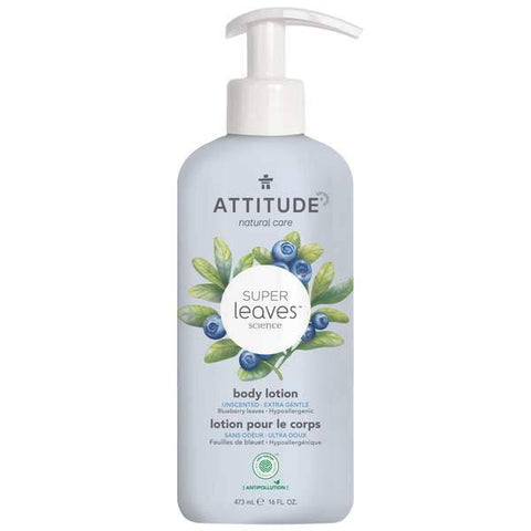 Attitude Super Leaves Body Lotion Unscented Extra Gentle 473 ml - YesWellness.com