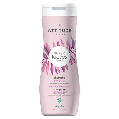Attitude Super Leaves Natural Shampoo Moisture Rich - Quinoa & Jojoba - YesWellness.com
