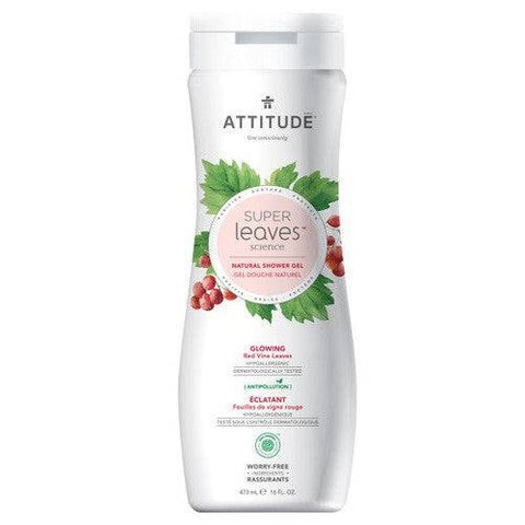 Attitude Super Leaves Natural Shower Gel Glowing Red Vine Leaves - 473mL - YesWellness.com