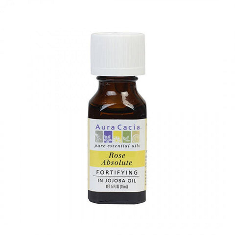 Aura Cacia Fortifying Rose Absolute Oil 15 ml - YesWellness.com