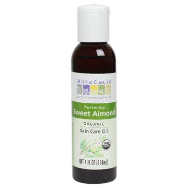Aura Cacia Organic Sweet Almond  Skin Care Oil 118 ml - YesWellness.com