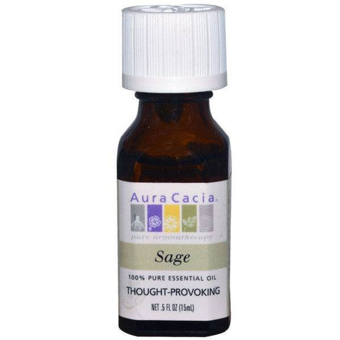 Aura Cacia Sage Essential Oil 15 ml - YesWellness.com