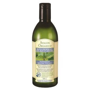 Avalon Organics Revitalizing Peppermint Bath & Shower Gel 355mL - YesWellness.com
